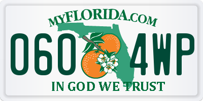 FL license plate 0604WP