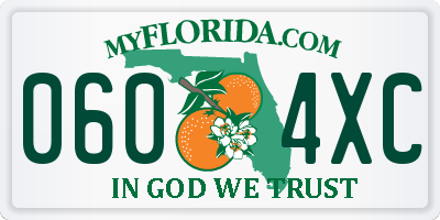 FL license plate 0604XC