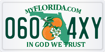 FL license plate 0604XY