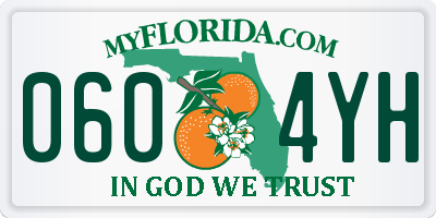 FL license plate 0604YH