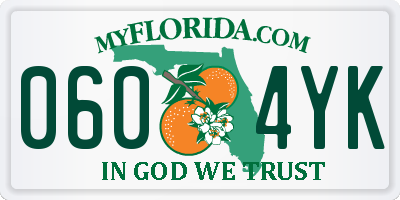 FL license plate 0604YK