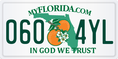 FL license plate 0604YL