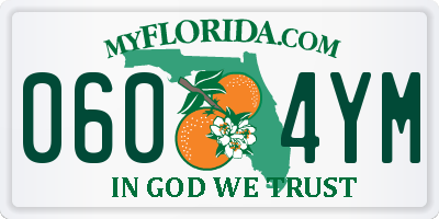 FL license plate 0604YM
