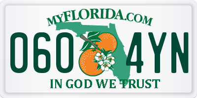 FL license plate 0604YN