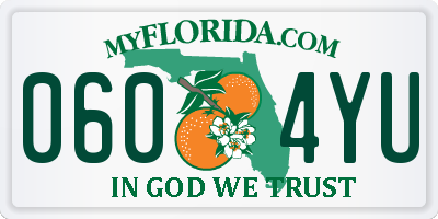FL license plate 0604YU