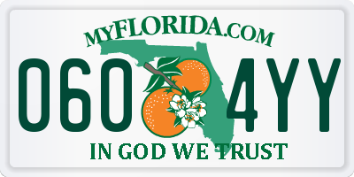 FL license plate 0604YY