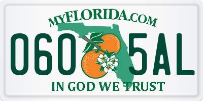 FL license plate 0605AL