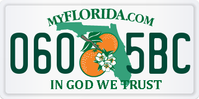 FL license plate 0605BC