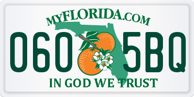 FL license plate 0605BQ