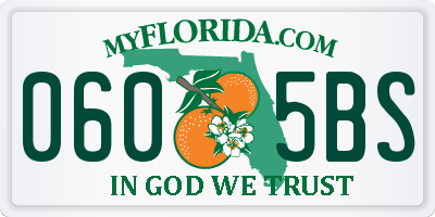 FL license plate 0605BS
