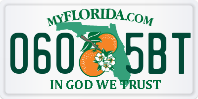FL license plate 0605BT