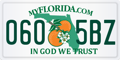 FL license plate 0605BZ