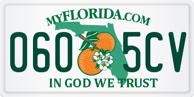 FL license plate 0605CV