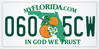 FL license plate 0605CW