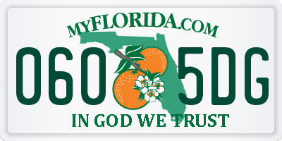 FL license plate 0605DG