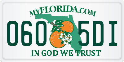 FL license plate 0605DI