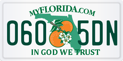 FL license plate 0605DN