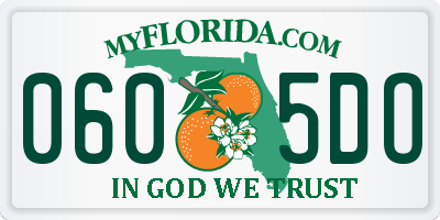 FL license plate 0605DO