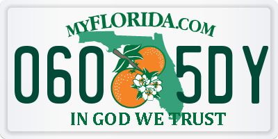 FL license plate 0605DY