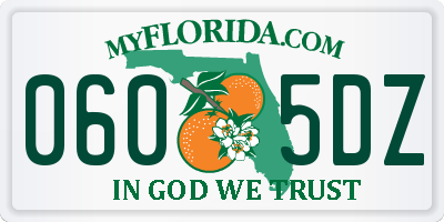 FL license plate 0605DZ