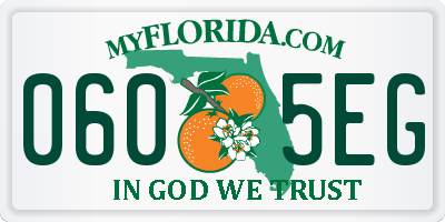 FL license plate 0605EG