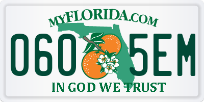FL license plate 0605EM