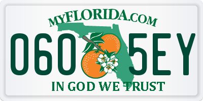 FL license plate 0605EY