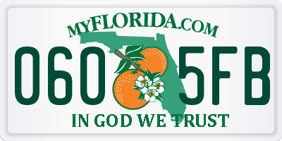 FL license plate 0605FB