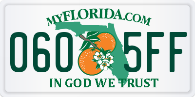 FL license plate 0605FF