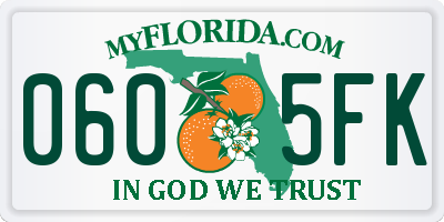 FL license plate 0605FK