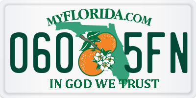 FL license plate 0605FN