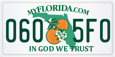 FL license plate 0605FO