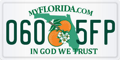 FL license plate 0605FP