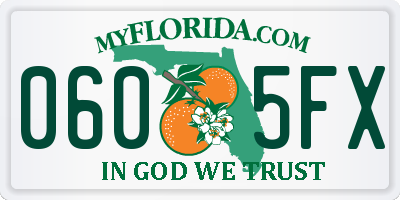 FL license plate 0605FX