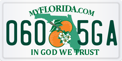FL license plate 0605GA