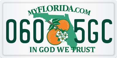 FL license plate 0605GC