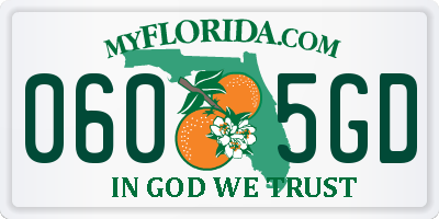 FL license plate 0605GD