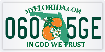 FL license plate 0605GE