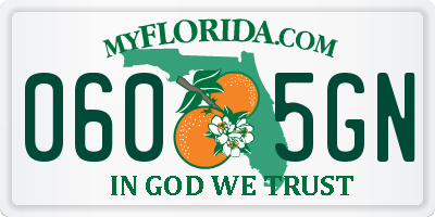 FL license plate 0605GN