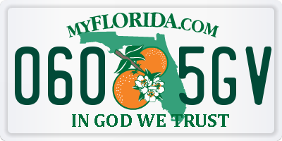 FL license plate 0605GV