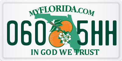 FL license plate 0605HH