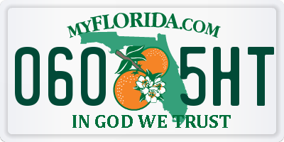 FL license plate 0605HT