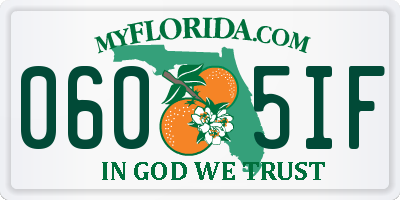 FL license plate 0605IF