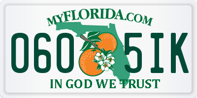 FL license plate 0605IK
