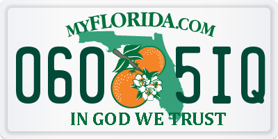 FL license plate 0605IQ