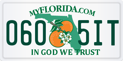 FL license plate 0605IT