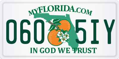 FL license plate 0605IY