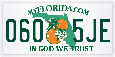FL license plate 0605JE