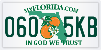 FL license plate 0605KB