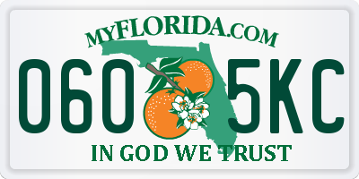 FL license plate 0605KC